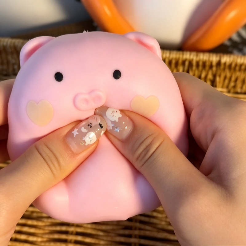 Crunchy Pink Pig Squishy Handm - Art Craft Handmade 评论和价格