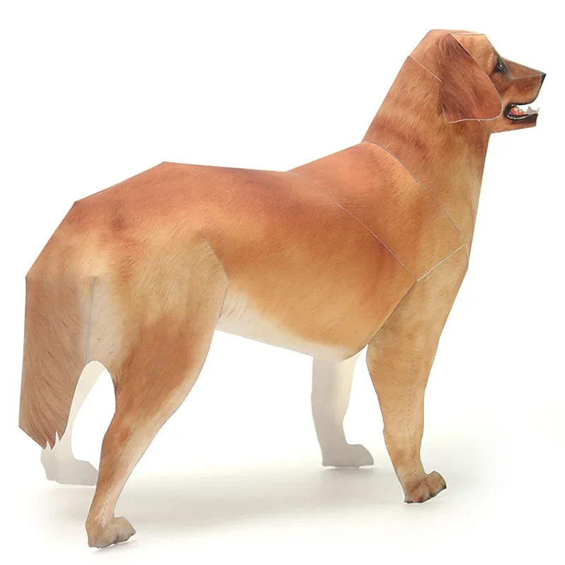Golden Retriever Dog Paper Mod - Art Craft Cardboard 评论和价格