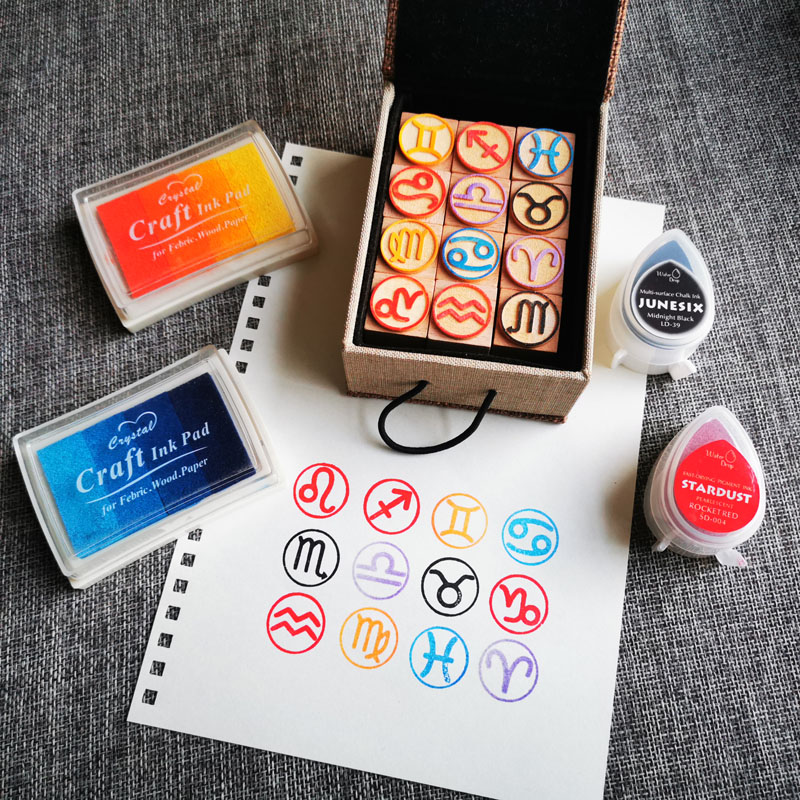 DIY Twelve Zodiac Seals Twelve - Stamping Ink Pad 评论和价格