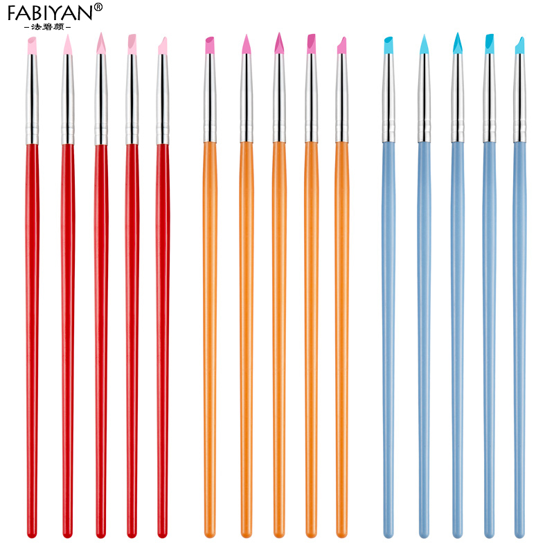 5Pcs Nail Art Pen Brush Soft S - Art Craft Building 评论和价格