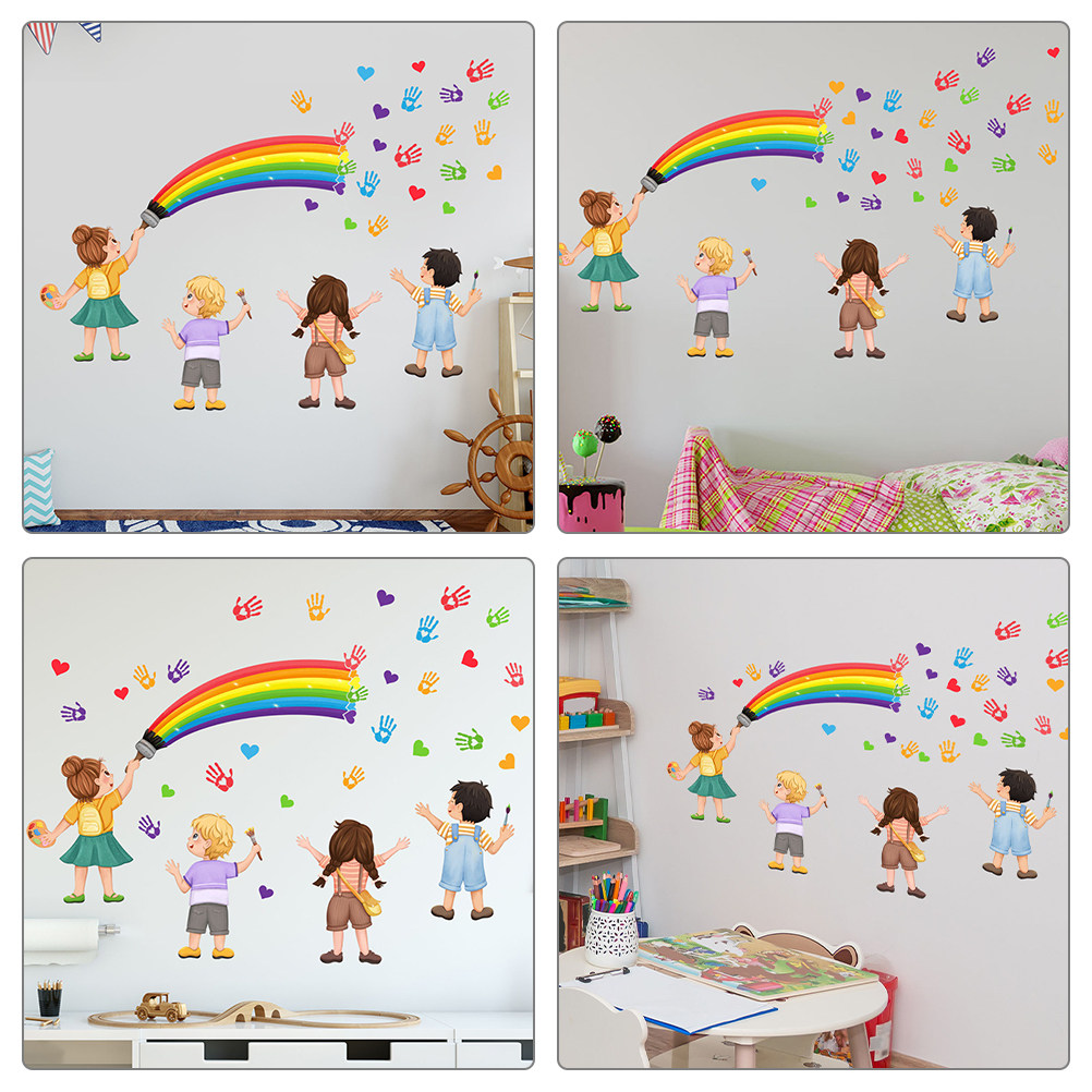 DIY Self Rainbow Rainbow Wall  - Art And Craft For Nursery 评论和价格
