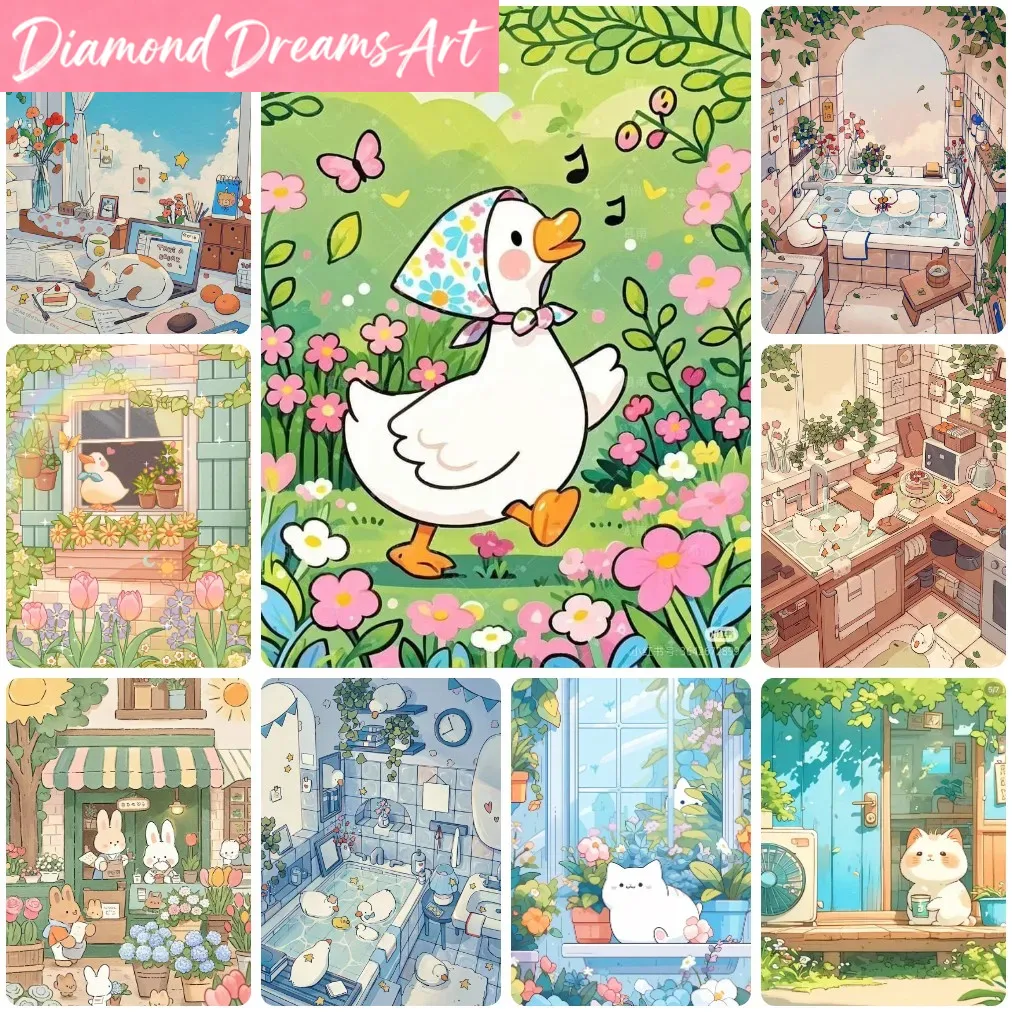 Frameless,Cute Cartoon Animals - Art Craft Duck 评论和价格