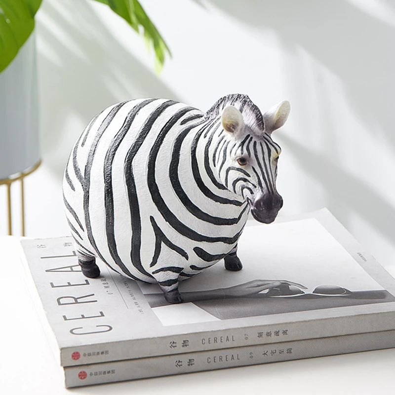 Nordic Creative Resin Cute Fat - Art Craft Zebra 评论和价格