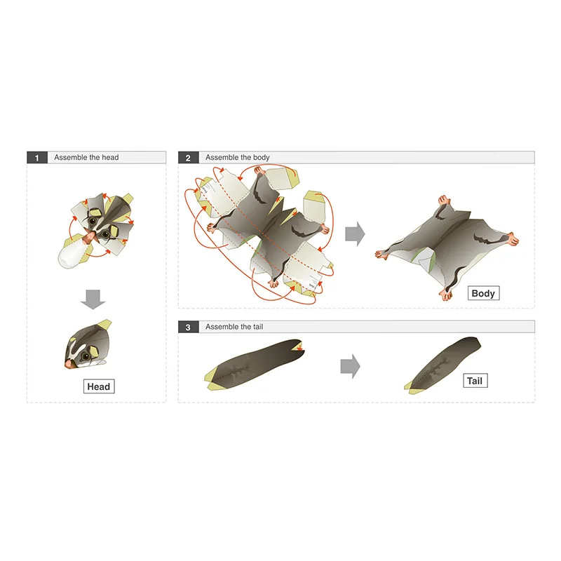 Sugar Glider Flying Mouse Hand - Art Craft Cardboard 评论和价格