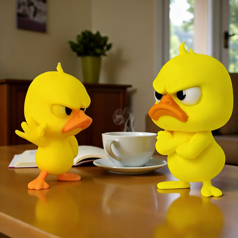 1/3pcs Angry Yellow Duck Statu - Art Craft Duck 评论和价格