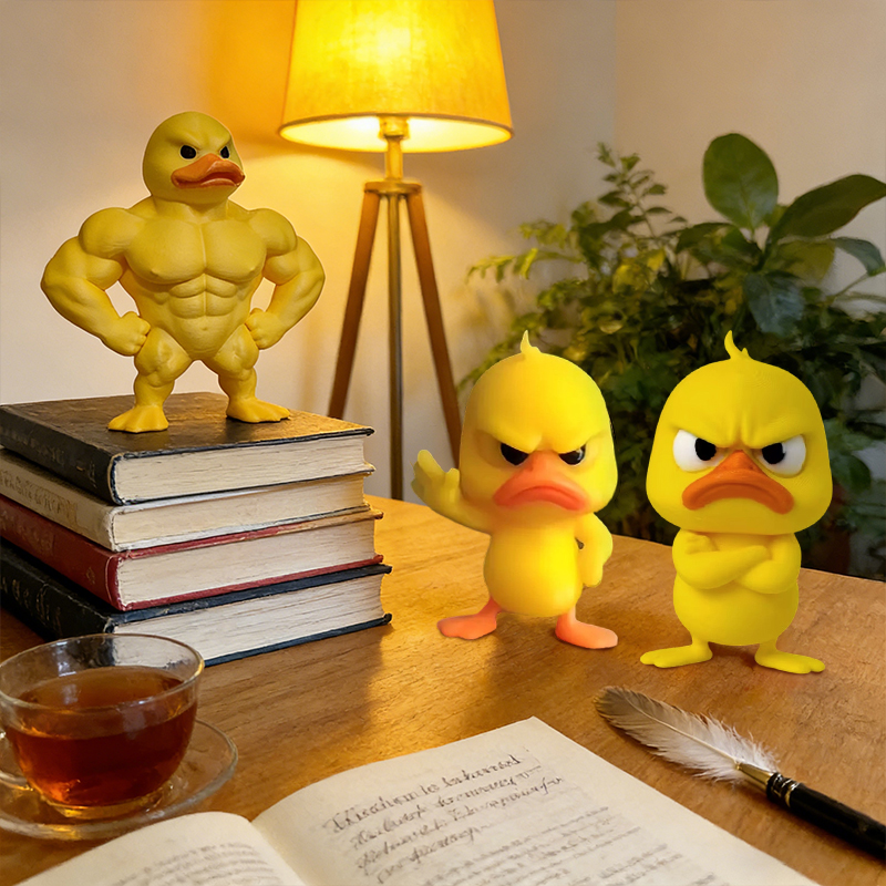 3/1Pcs Muscle/Angry Duck Statu - Art Craft Duck 评论和价格