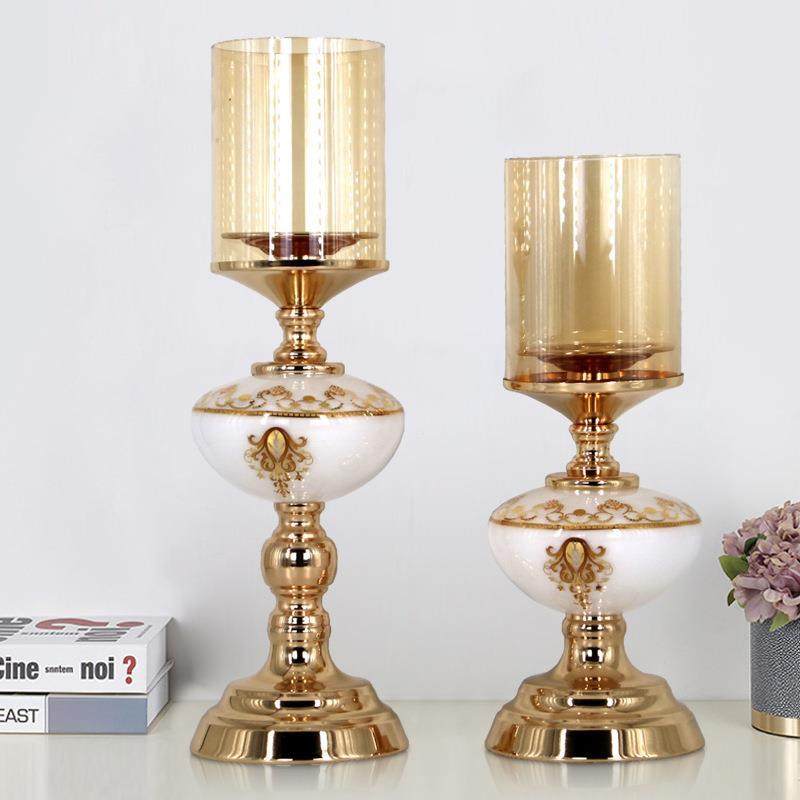 Candlestick ornament metal gla - Art Craft Restaurant 评论和价格