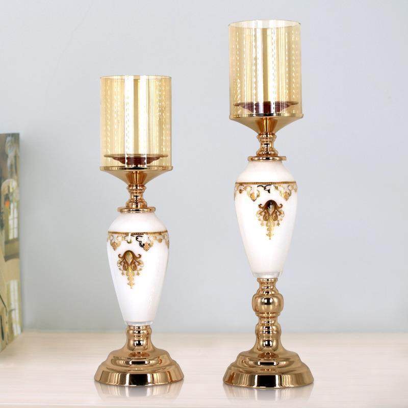 Candlestick ornament metal gla - Art Craft Restaurant 评论和价格