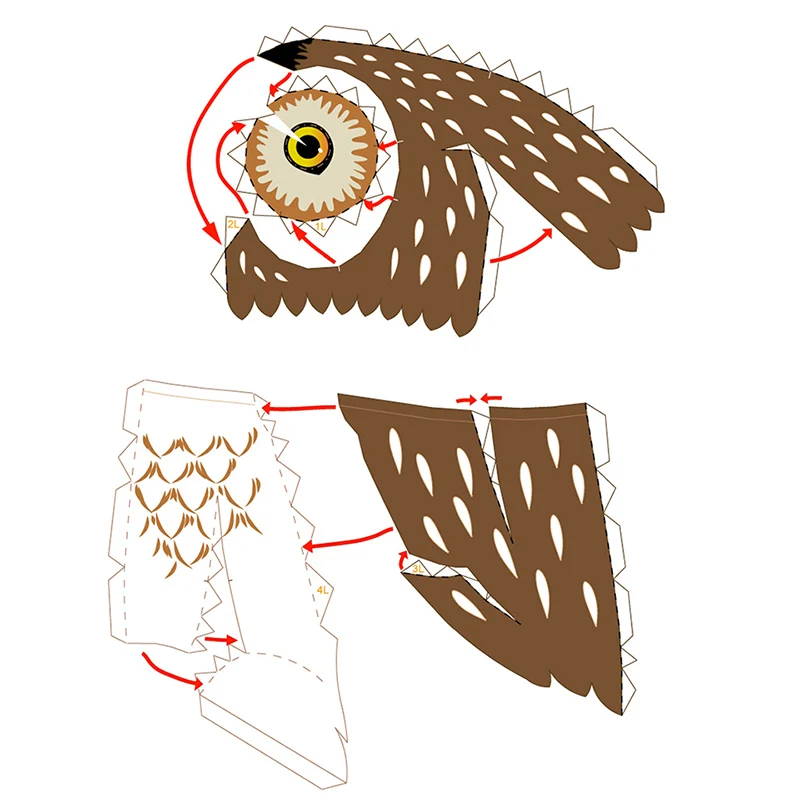 Little Owl Origami Art Mini 3D - Art Craft Cardboard 评论和价格